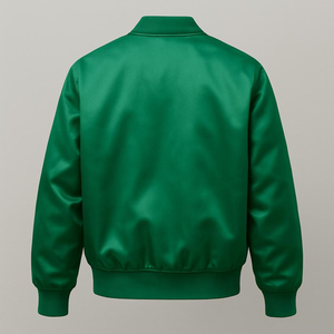 Custom Satin Varsity <b>Jackets</b> Winter Stand Collar Satin <b>Jacket</b> – Custom Embroidered Bomber Style <b>Jacket</b> for <b>Men</b> and Women - Product Image 5