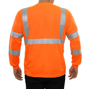 T-shirts de travail réfléchissants haute visibilité à manches longues pour les travailleurs du bâtiment et de la construction - Product Image 2