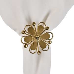 Anneau de serviette en métal décoratif, ajoutant une touche artistique aux arrangements de table, avec une qualité et une finition durables. - Product Image 5