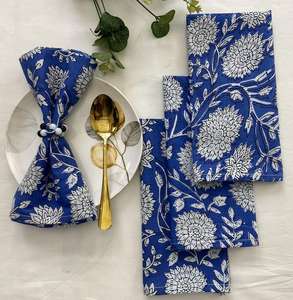 Servilletas de tela de algodón lavables con estampado floral ligero, mantelería para comidas diarias, fiestas, eventos, reutilizables, suaves, juego de mantelería para el hogar. - Product Image 2