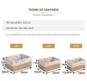 Top-Selling Handmade Woven <b>Storage</b> <b>Baskets</b> for Home Decor with Removable Liners - Product Image 6