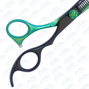 กรรไกรตัดขนอัญมณีสีเขียว5.5นิ้ว30ซี่ฟันเครื่องมือความงามกรรไกรตัดผม - Product Image 2