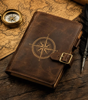 Journal en cuir personnalisé, carnet rechargeable en cuir pleine fleur, cadeau d'aventure fait main