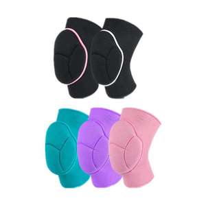 Genouillères épaisses en mousse élastique personnalisées avec bordure rose, anti-collision, pour le soutien des genoux lors du volley-ball, du basketball, de la danse et pour la sécurité. - Product Image 6