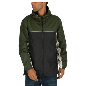 Men's Hooded Color Block <b>Quilted</b> Jacket Waterproof Windproof Lightweight Sporty <b>Winter</b> Wear Regular Fit Zipper Closure Polyester - Product Image 3