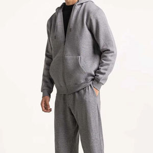 เสื้อฮู้ดซิปแบบสวมใส่สบาย ระบายอากาศได้ดี ออกแบบได้ตามต้องการ ผ้าฝ้ายฟลีซ 100% เสื้อกีฬาฤดูหนาวสำหรับทุกเพศ สกรีนโลโก้ด้านข้างได้ - Product Image 3