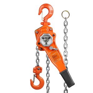 Hand-Operated 5ft Length Chain Lift <b>Hoist</b> 1650 Lbs Load Capacity G80 Zinc-Coated Steel Dual-Pawl Brake System Automatic Chain - Product Image 5