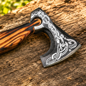 Hand-Forged Tomahawks Rose <b>Wood</b>-<b>Wrapped</b> Handle Sheath Forged Steel Blade 22-inch Overall Length-Great for Birthdays Holidays - Product Image 5