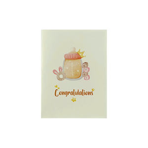 Tarjeta de Felicitación 3D Pop-Up Hecha a Mano con Diseño de Elefante Rosa, Calidad de Exportación OEM - Product Image 5