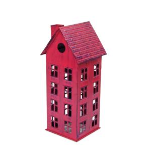 Portavelas de metal estilo casa de pueblo, el más vendido, con ventanas detalladas, estilo rústico de granja, para velas votivas - Product Image 6