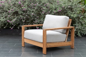 Juego de Muebles de Exterior de Lujo, Sofá y Sillón de Madera de Teca con Mesa de Centro, Juego de Patio Moderno con Diseño de Cuerda para Jardín, Hotel - Product Image 5