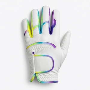 Premium Unisex Cabretta Leather Golf <b>Glove</b> Left Hand Soft Grip Breathable Floral Pattern Outdoor Sports OEM ODM Supplier - Product Image 1