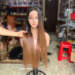 Perruques Lace Front en Cheveux Humains Naturels Vietnamiens les Plus Vendues, Lisses et Droites comme des Baguettes, Densité 200%, Sans Colle, Haute Qualité - Product Image 3