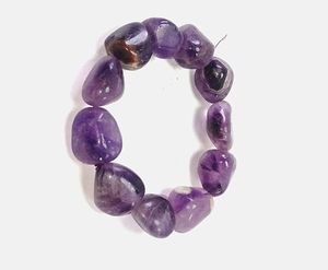 Crystal <b>bracelet</b> Amethyst Tumbled <b>Bracelet</b> <b>Beads</b> 14mm Stone Crystal Gemstone Fashion Jewelry <b>Men</b> and - Product Image 3