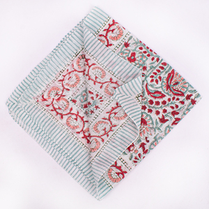 Cotton Bandana Striped Floral Print Square Scarf Breathable Lightweight Summer <b>Head</b> <b>Wrap</b> Casual Style Boho Kerchief - Product Image 4