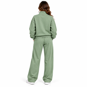 Wholesale Half Zipper 2 Piece Sweat Suits <b>Women</b> Tracksuits <b>Cheap</b> Price Outfits <b>for</b> Unisex All Colors Tracksuits Available - Product Image 2