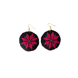 Pendientes Bohemios Bordados con Flores, Hechos a Mano con Cuentas de Cristal, Pendientes Colgantes, Joyería Étnica, Pendientes de Cuentas, Accesorios de Disfraces - Product Image 6