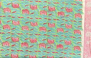 Tela de Algodón con Estampado Floral Hecho a Mano, Estilo Jaipuri, Textil de Verano para Vestidos, Servilletas y Prendas, Proveedor Mayorista - Product Image 2