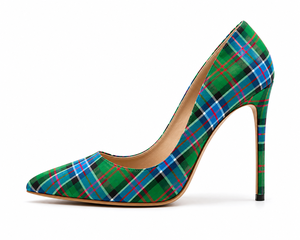 Escarpins écossais à motif tartan pour femme, style classique de luxe, talons aiguilles à carreaux pour mariage et soirée, vente directe usine - Product Image 3
