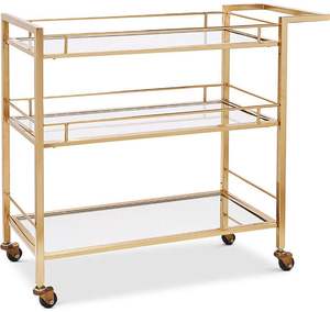 Carrito de bar con acabado de mármol, carrito de bar con portavasos, carrito con soporte para copas de vino, carrito de servicio para hotel, carrito de bar para restaurante - Product Image 1