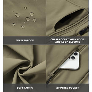 Veste d'extérieur pour homme de haute qualité, logo personnalisé, design unique, streetwear haut de gamme, coupe-vent softshell pour homme - Product Image 5