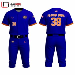 ชุดเบสบอลแบบซับลิเมชั่น พิมพ์ชื่อทีมและหมายเลข ชุดกีฬาเบสบอล เสื้อแจ็คเก็ตเบสบอล ยูนิเซ็กซ์ ชื่อทีมส่วนตัว - Product Image 1