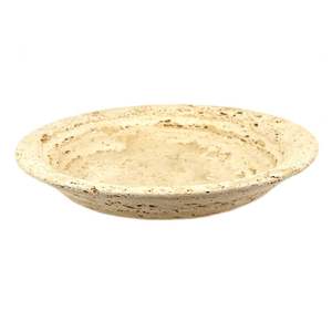 Nuevo Plato Decorativo Redondo de Mármol Travertino Beige para Servir Comida y Decoración Elegante del Hogar - Product Image 2