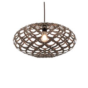 Lámpara colgante vintage de alambre metálico negro, estilo jaula, de un solo haz, para cocina, comedor, dormitorio. - Product Image 3