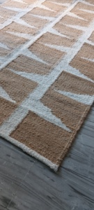 Alfombra Moderna Tejida a Mano de Yute, Fibra Natural, Patrón Geométrico, Ecológica, para Sala de Estar, Dormitorio - Product Image 2
