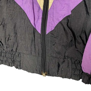 Veste coupe-vent unisexe athlétique bicolore, style rétro, imperméable, effet vintage, tissu nylon, col montant, fermeture éclair sur le devant - Product Image 6