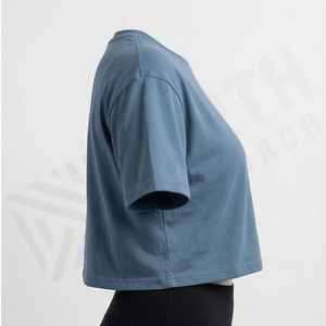 Top Corto Sexy de Verano para Mujer, Color Personalizado, Abertura Frontal Sólida, Camiseta Deportiva para Gimnasio, Ropa Deportiva Informal de Moda Urbana - Product Image 3