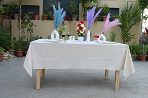 Premium Quality Handmade Cotton <b>Table</b> Cloth Solid Color Home <b>Decor</b> Timeless Design Machine Washable Customizable for Ever - Product Image 2
