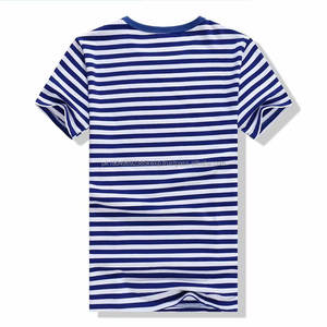 Nuevo producto al por Mayor de verano casual de manga corta de los hombres de rayas horizontales camiseta personalizada camiseta a rayas - Product Image 5