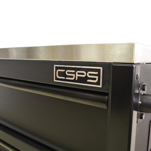 Wholesale 155cm 10 <b>Drawer</b> Lockable Rolling Matte Black Powder Coated Steel Tool Cabinet with Wooden Top for Garage <b>Workshop</b> Use - Product Image 2