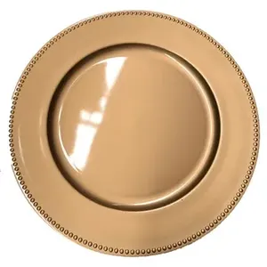 Assiette de service octogonale en métal, finition argent poli, design moderne, durable, pour événements festifs - Product Image 2