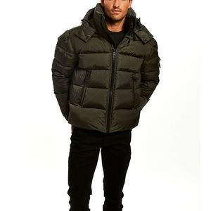 Chaqueta Acolchada de Moda para Hombre, Fabricada en Fábrica, con Cremallera Completa, Logotipo Personalizado, Estilo Urbano, Chaqueta Burbuja Personalizada al por Mayor - Product Image 3