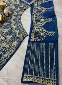 Elegante Lehenga Choli de Red Suave de Primera Calidad, Estilo Indio-Pakistaní, Largo hasta el Suelo, para Bodas, Tradicional, con Lentejuelas para Mujer - Product Image 3