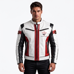 Men Leather <b>Jacket</b> Premium Leather Outerwear Comfortable Lining Durable Construction Classic Design For Casual Daily Wear Travel - Product Image 5