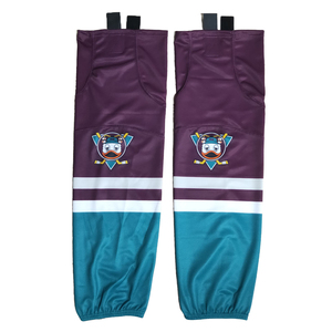 Chaussettes de hockey sur glace durables 100 % coton, en maille, hauteur genou, écologiques, imprimées par sublimation, haute élasticité, pour équipes sportives, personnalisables pour clubs - Product Image 5