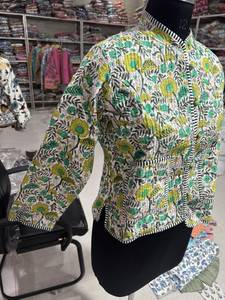 Veste en coton brodée de fleurs pour femme, manches longues, col mandarin, style élégant, broderie à la main, idéale pour le printemps, cadeau pour elle - Product Image 4