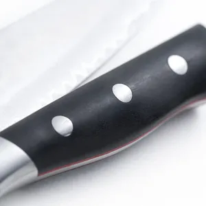 Couteau de préparation à bord fin de 5 pouces, lame martelée argentée, manche riveté noir, couteau utilitaire de cuisine pour trancher les fruits et légumes, pour cuisiner - Product Image 5