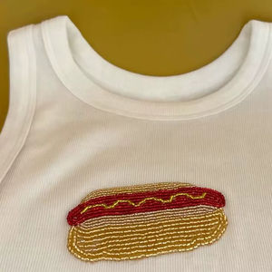 Débardeur de baseball personnalisé pour femme, 100 % coton, à sequins, respirant, idéal pour les jours de match, vente en gros - Product Image 1