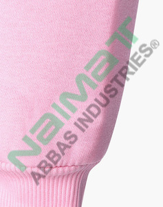 Sweat-shirt d'hiver rose uni personnalisé pour homme, 100 % coton, molleton épais, manches raglan, fermeture éclair intégrale, style actif - Product Image 4