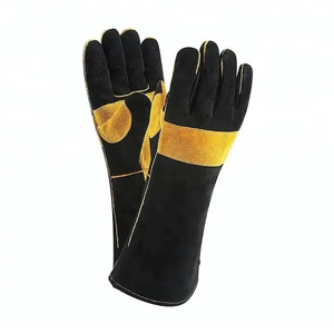 Guantes de soldadura de cuero de vaca de alta resistencia | Guantes DE SEGURIDAD reforzados con palma y pulgar, resistentes al calor e impermeables - Product Image 5