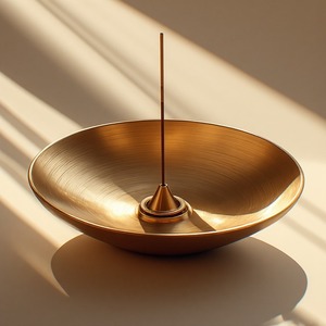 Porte-encens élégant en métal avec un design artistique incurvé pour les studios de yoga, les espaces de méditation et la décoration intérieure de luxe - Product Image 4