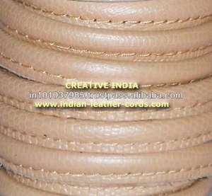High Quality Waxed Nappa Leather Drawcord Eco-Friendly Stitched <b>Cord</b> Jewelry Findings 4mm/5mm Sizes for DIY Jewelry Garment - Product Image 3