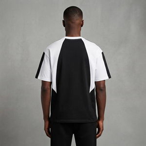 เสื้อยืดแขนสั้นทรงหลวมสไตล์ฮิปฮอปผ้าเจอร์ซีย์คอตตอน 100% น้ำหนัก 180 กรัม คุณภาพสูงสำหรับผู้ชาย ตัดเย็บตามสั่ง - Product Image 4