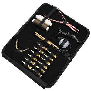 Kit de Herramientas para Extensiones de Cabello con Pinzas Profesionales, Set de Agujas para Coser, Cuentas para Extensiones, Pinza Onduladora Dorada, 2 Hilos para Pelucas - Product Image 1
