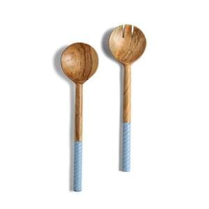 Cuchara para Ensalada de Madera de Mango Hecha a Mano de Alta Calidad con Mango Esmaltado, Utensilio de Cocina para Servir - Product Image 6