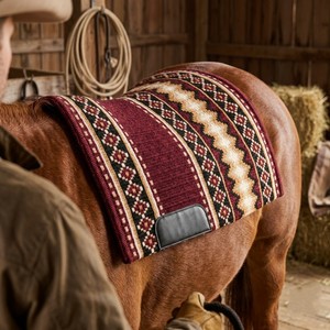 Tapis de selle Western Navajo de qualité supérieure, couverture en laine tissée à la main, équipement d'équitation personnalisé, fournisseur en gros de tapis de concours - Product Image 3